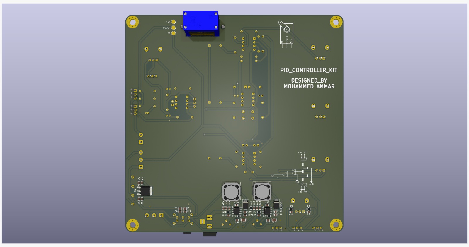 Op-Amp Analog PID Controller PCB Design